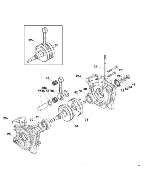 (50) Crankshaft nut lock washer ignition side KA100