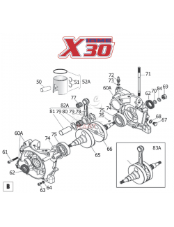Crankshaft bearing 6206 TNH C4 -Magickart