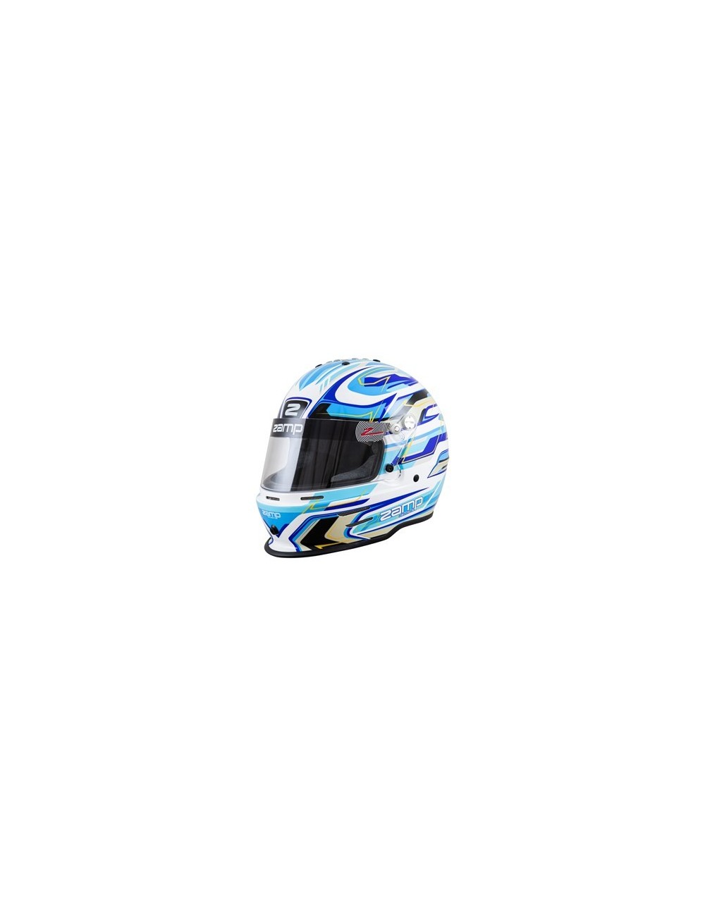 Casco ZAMP RZ-42Y Graphic Bianco / Blu per giovani piloti-MagickArt Casco ZAMP RZ-42Y Graphic Bianco / Blu per giovani piloti-MagickArt