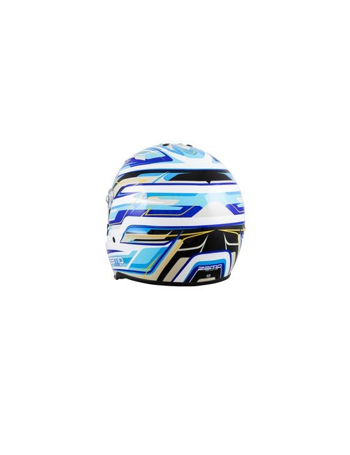 Casco ZAMP RZ-42Y Graphic Bianco / Blu per giovani conducenti