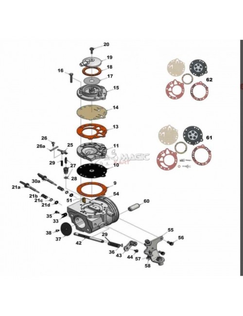 (20a) ) Air adjustment screw (low speed) Tillo HW27 for karting x30 and KA100 -Magickart