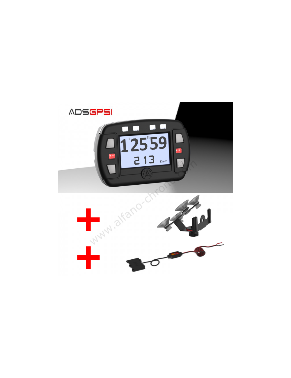 ALFANO ADSGPSI + SUPPORT VENTOUSE A-5001+ ALIMENTATION 12 V A-4002