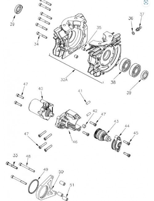 Mini-Vortex-Starter 60 de - Original-Motor Kart-Magickart