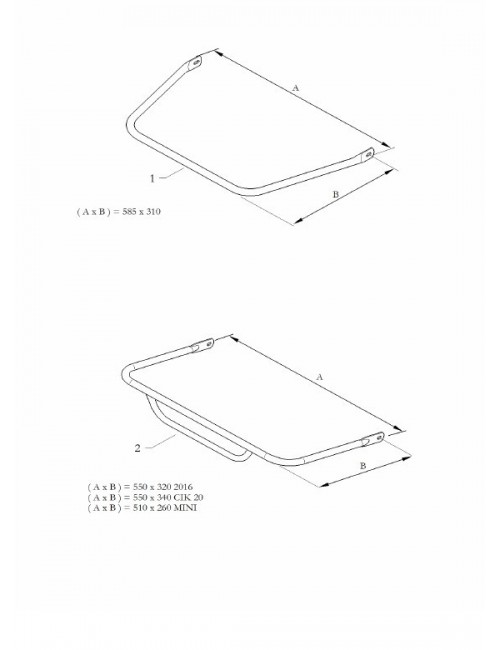 Front bumper D 510x260 kg MK20 Mini Birelart-Magickart