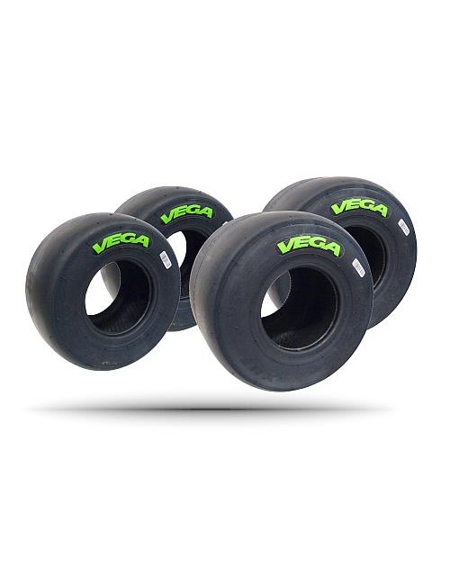 Conjunto de 4 pneus para kart VEGA XH4 slick (Cat. Sénior) promoção na Magickart