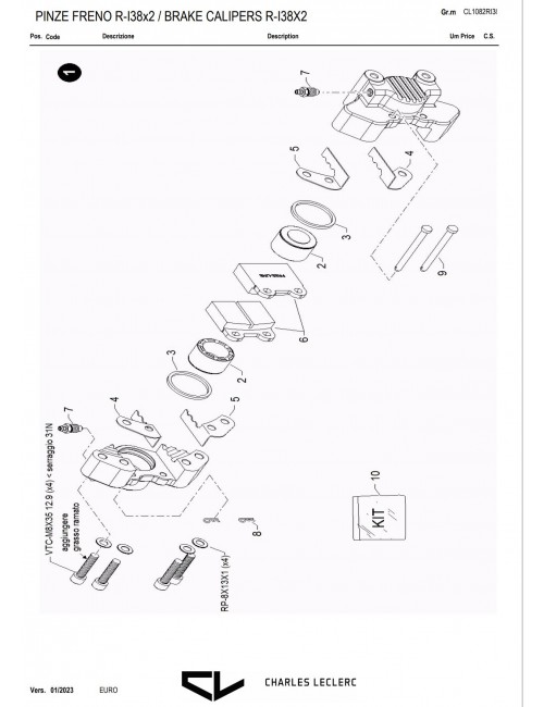 Αντλία φρένων εμβόλου 22 Sr Evo Birelart- Magickart