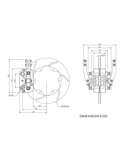 caliper brake-mechanical-cable-karting-Universal-magickart