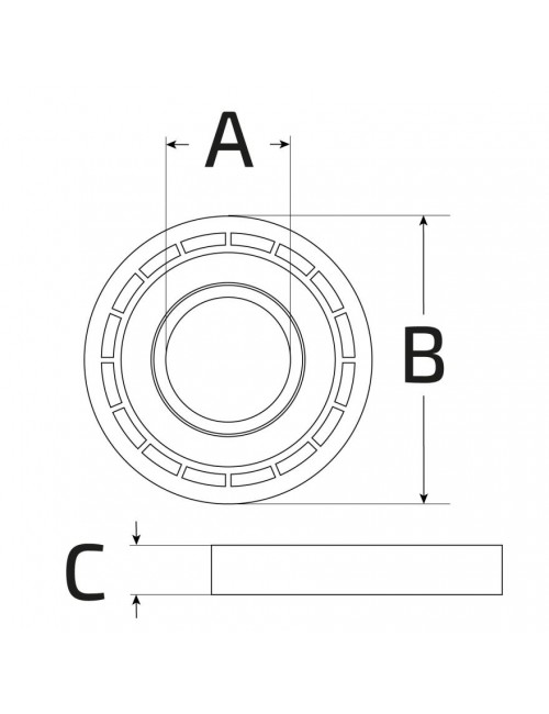 6905-Z Roulement pour moyeu AV 25x42x9mm