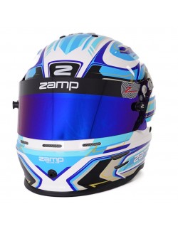 Casco ZAMP RZ-42Y Graphic Bianco / Blu per giovani piloti-MagickArt