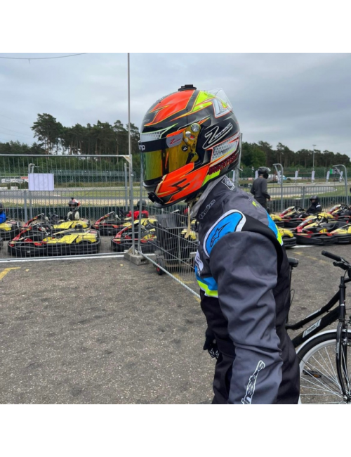 Casco infantil Zamp RZ-42Y CMR Naranja/Amarillo-Magickart