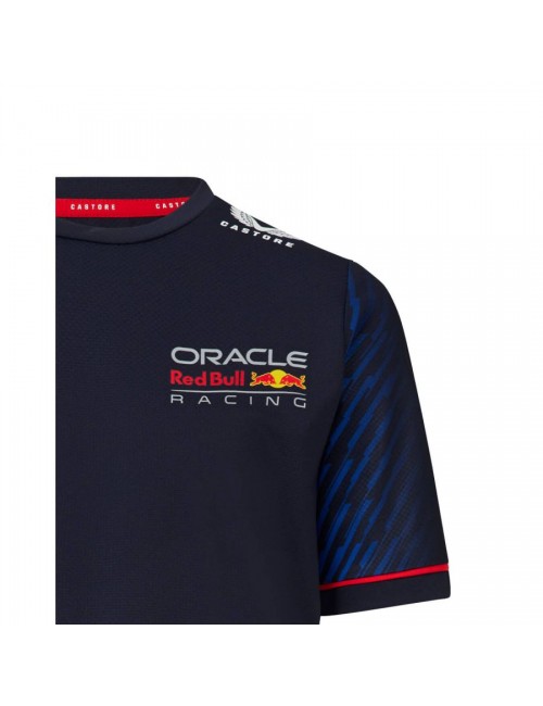 Red Bull Castore T-shirt Réplica Max Verstappen Azul para Criança-MagickArt