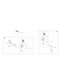 Supporto per silenziatore in alluminio L140 Birel Art-magickart