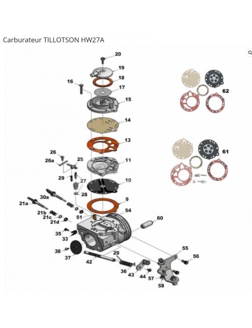 Molla di compressione di ritorno dell'albero del carburatore Tillotson per karting-Magickart