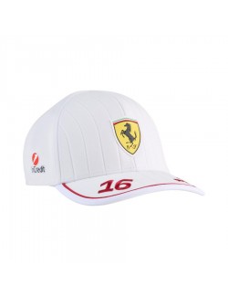 Cappello Scuderia Ferrari Charles Leclerc Blanc-MAGICKART