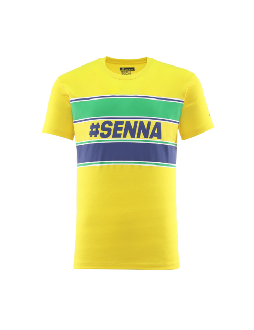 Camiseta de algodón de Senna - Amarillo de hombres -magickart