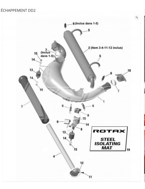 Silentbloc M8 30x30mm de escape Rotax -Magickart
