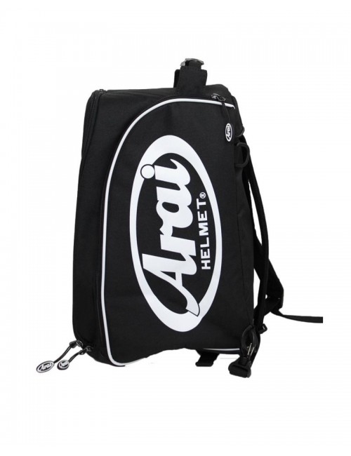 Sac à casque et Hans Arai