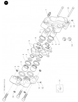 Rear brake calm KZ RR-I25x4-H16 / A HQ Birelart -Magickart
