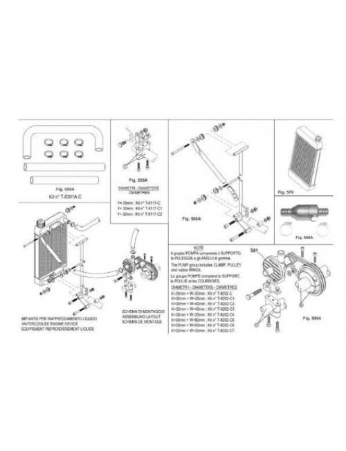 Kit de support de radiateur 410mmx 230mm IAME X30 - S125-magickart