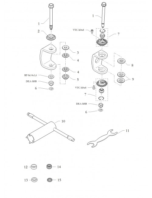 Entretoise de fusée  8x20x2,75 Birelart- Magickart