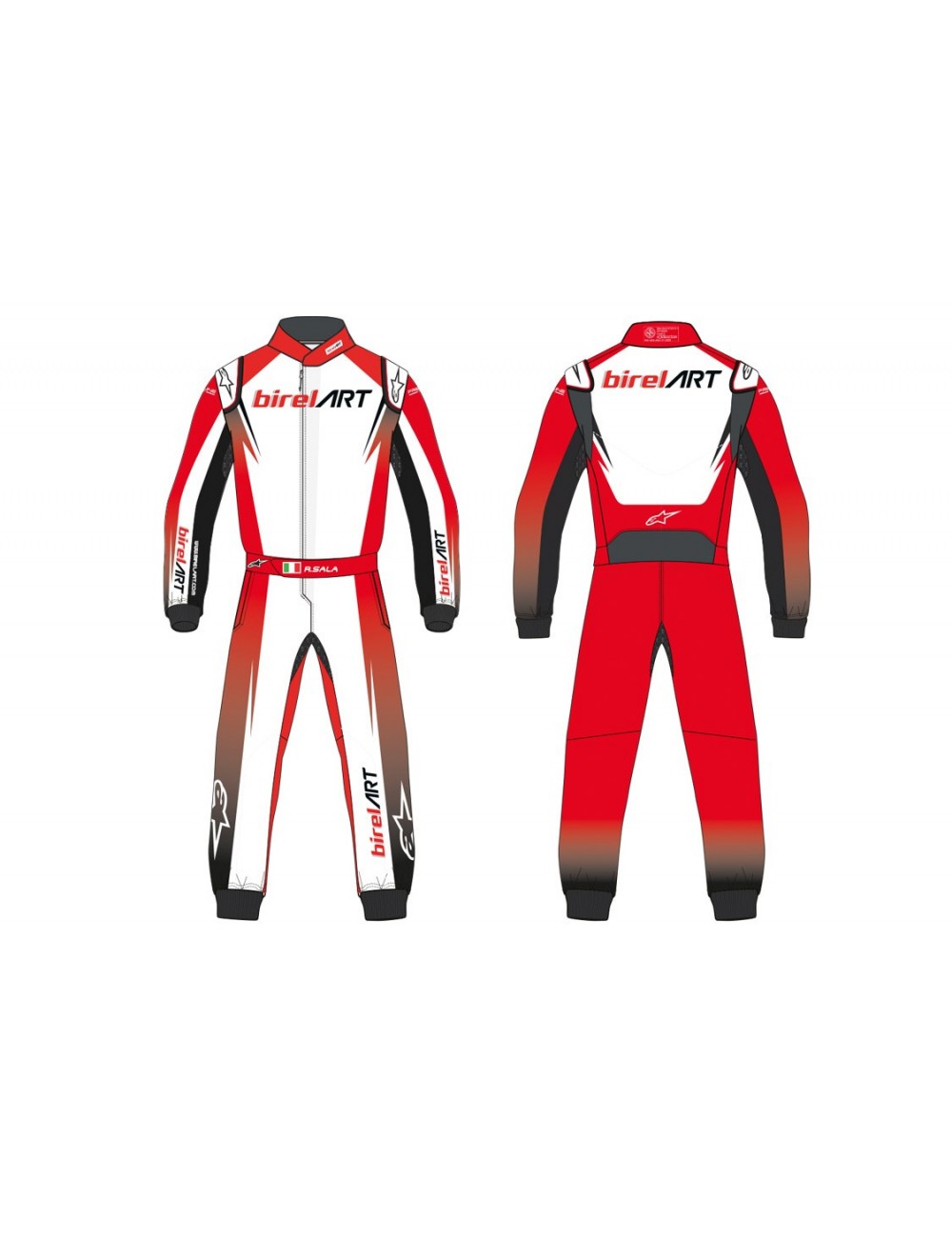 COMBINAISON DE COURSE Birel Art Brodée Go Kart Cik/Fia Niveau 2