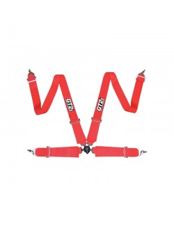 FIA Harness para GT2i Saloon 4 Pontos 3" Vermelho