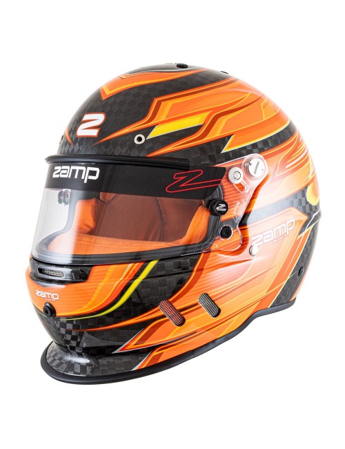Capacete ZAMP RZ67D Laranja Carbono - MagickArt