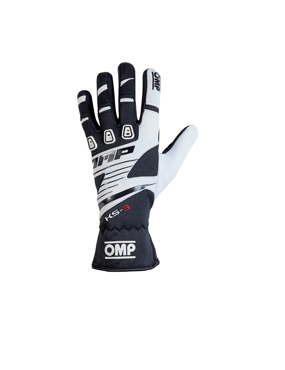 Guanti KS-3 KART OMP Black / White-Magickart