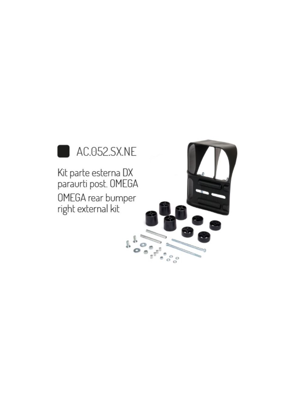 kit de-parcial externo de parachoques trasero--ácidos grasos Omega-kg-negro-magickart