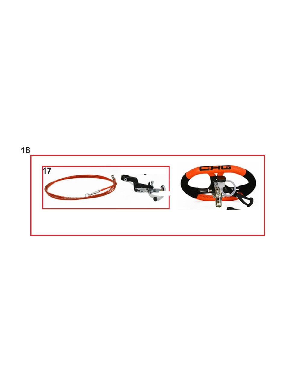 kit-commande-au-volant-handikart-crg-complet-frein-acceleration -Magickart