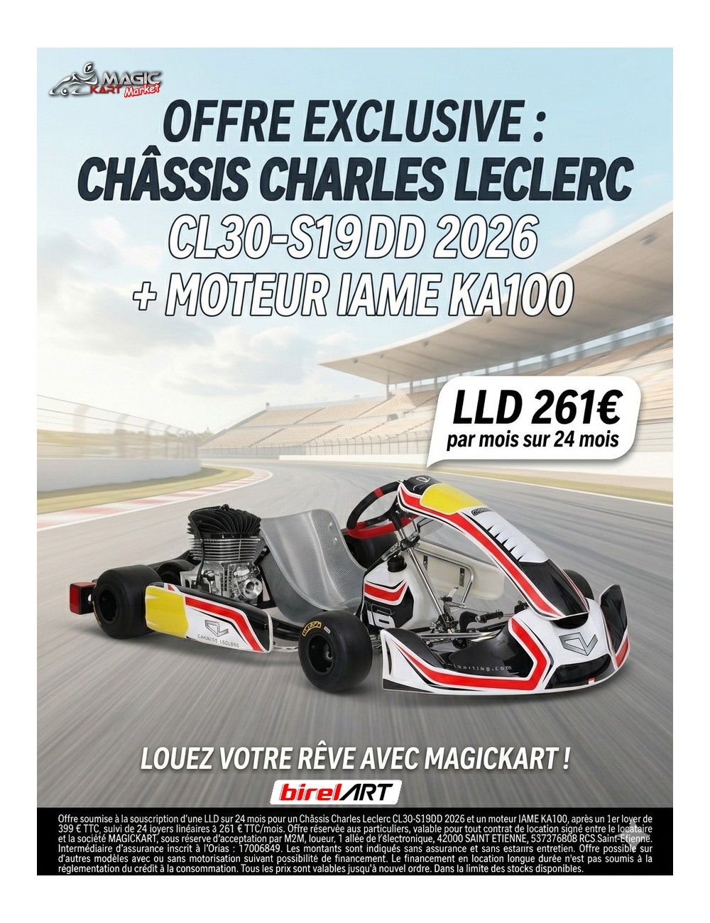 Châssis Charles Leclerc CL30-S19DD 2026 + IAME KA100 | Pack Compétition-Magickart