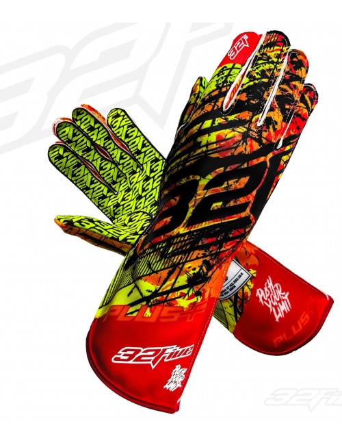 Gants Karting FIA 32Five PLUS F - Feu/Néon - Homologués-Magickart