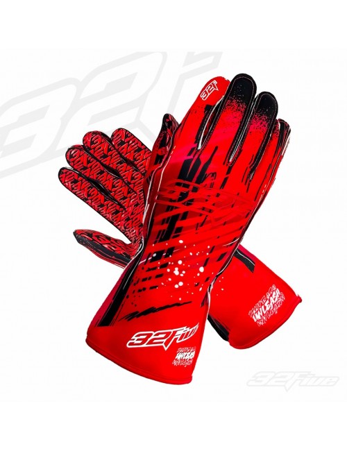 Gants Karting 32Five Déchaînement - Rouge - Grip & Style-Magickart