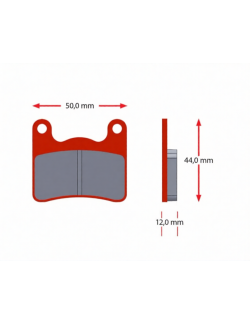 Intrepid Red Sinter Brake Pads - 44x50x12mm-MagickArt