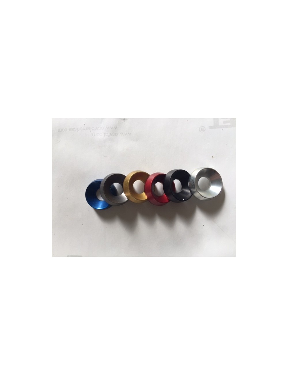 RONDELLE EVASEE 19 x 8mm EN ALUMINIUM ANODISEE RONDELLE EVASEE 19 x 8mm EN ALUMINIUM ANODISEE