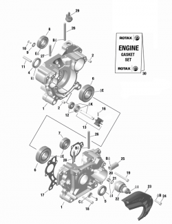 (17) Rotax joint de carter moteur 