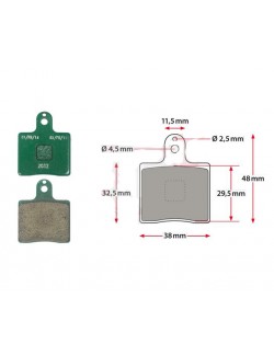 Jeu plaquettes de frein CRG VEN 05 vert