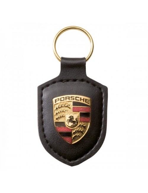 Schwarzer Porsche-Schlüsselring