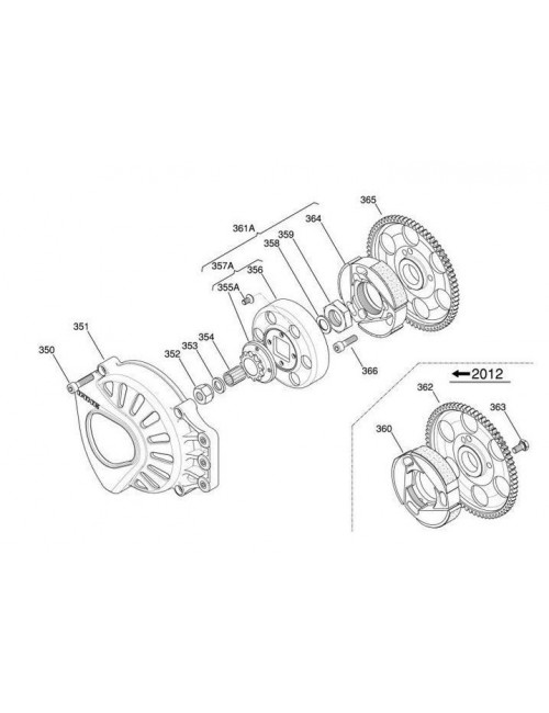 Couronne embrayage 70 dts X30 2013