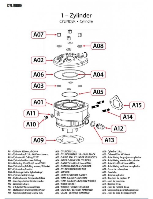 Κύλινδρος A01 - 125cc