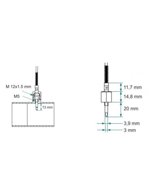 Temp Echapp Auto  capteur temperature echappement 0-1000°c 