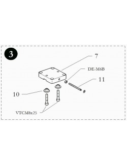 (3) ENGINE MOUNT B25, ASS.