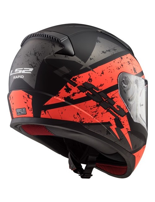 Helm LS2 DEADBOLT schw./neonorange