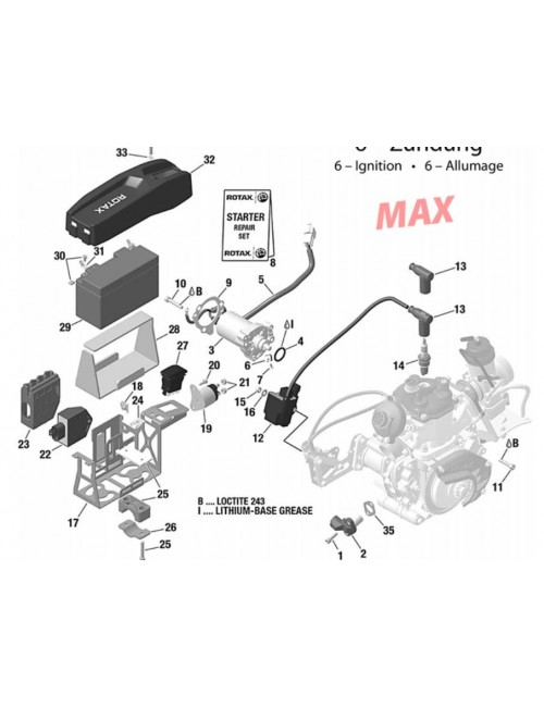 (30) Kit fixation câble à batterie