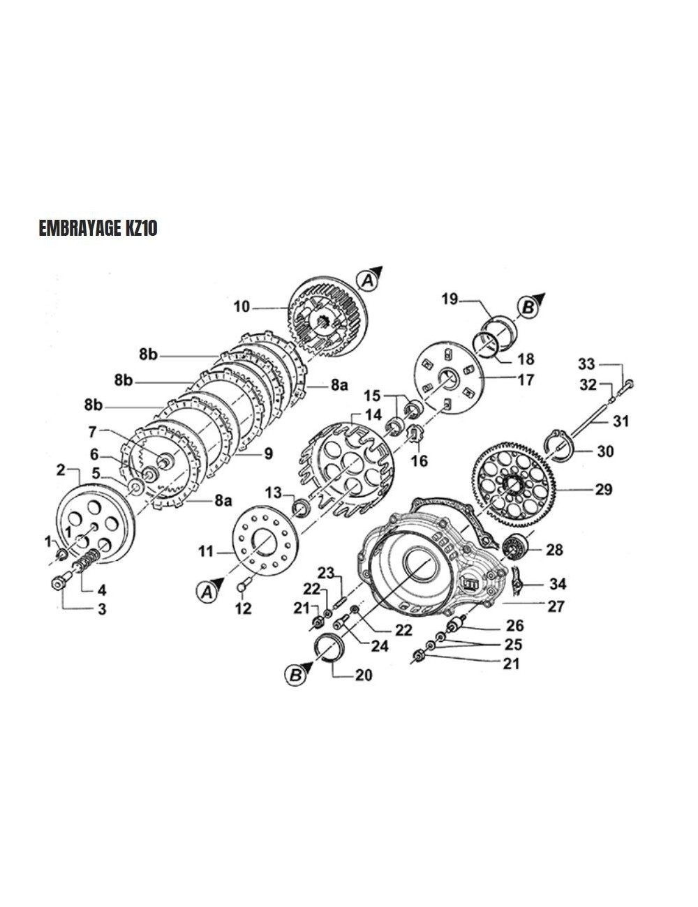(7) Naked clutch release bearing TM
