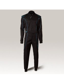 Combinaison Speed Racing Barcelona RS-1  CIK noir-cyan