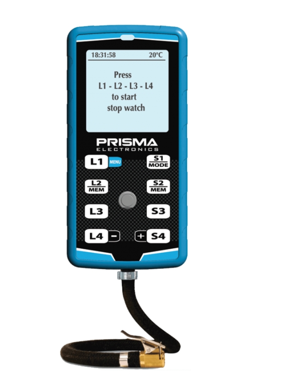 PRISMA Digitales Reifendruckmessgerät mit Pyrometer und Stoppuhr