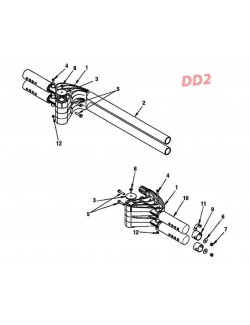 (7) Écrou nylstop M8 DD2 rotax
