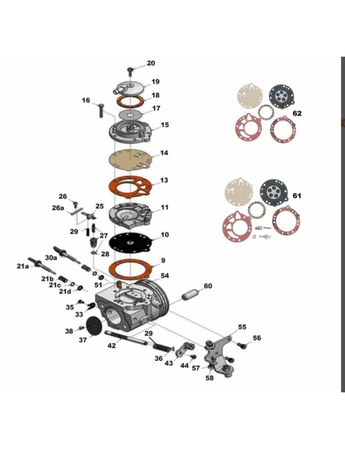 Vite di regolazione carburante (potenza) THW27 Tillotson per karting X30 e KA100 -Magickart