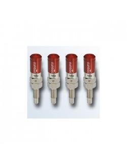 stahlbus-Soupape de purge en kit de 4, M6x1.0x16mm, en acier, capuchons noirs